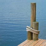 The,Corner,Of,A,Boat,Dock,,On,A,Lake,,With