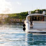 Scenic,Back,View,Luxury,Private,Yacht,Boat,Sail,At,Croatian