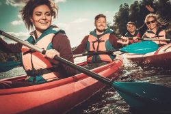 Group,Of,Happy,People,On,A,Kayaks